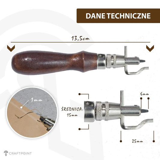 Groover uniwersalny z 5 końcówkami - pro stitching groover – CraftPoint