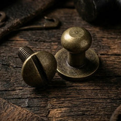 Knopiki kaletnicze 6 mm - stare złoto – CraftPoint