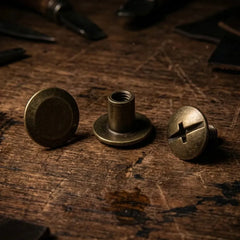 Nity skręcane 10/6mm - brązowy - stare złoto – CraftPoint