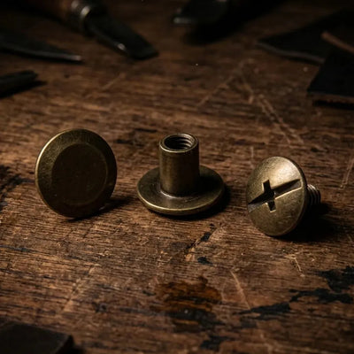 Nituri cu șurub 10/6mm - maro - auriu antichizat – CraftPoint