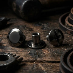 Nity skręcane 10/6mm – czarny nikiel – CraftPoint