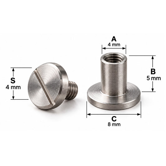 Nituri cu șurub 10/6mm - argintii