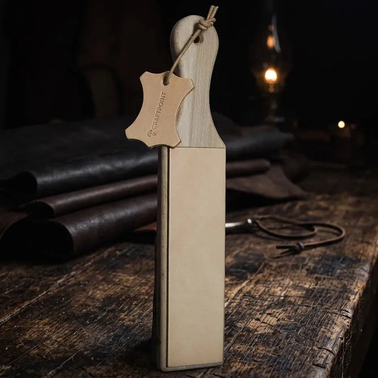 Dwustronny strop skórzany do ostrzenia narzędzi i noży CraftPoint – CraftPoint