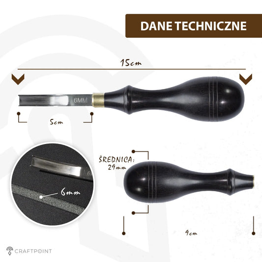 French skiver z drewna sandałowego 6mm – CraftPoint