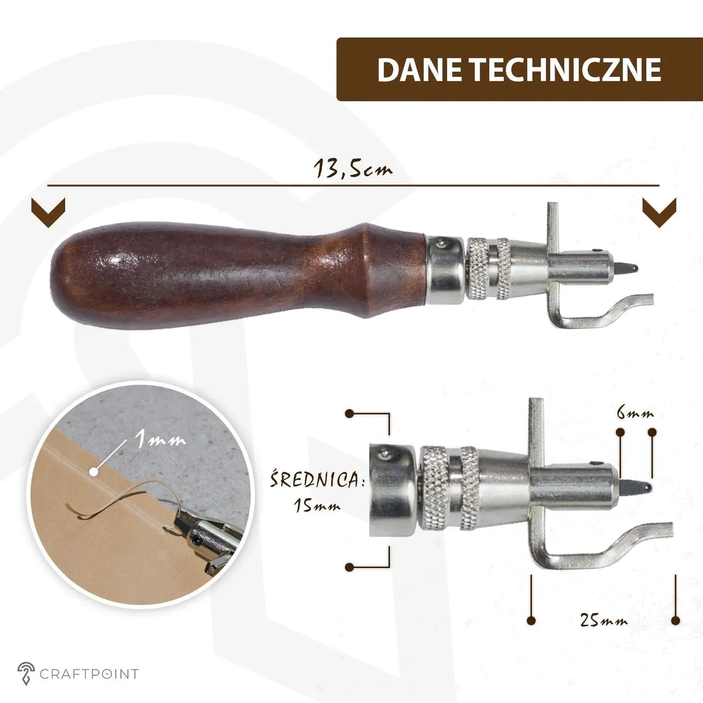 Groover uniwersalny z 5 końcówkami - pro stitching groover – CraftPoint