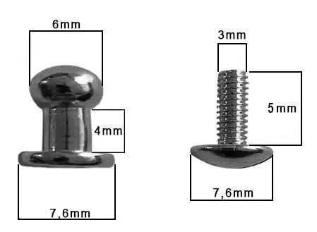 Knopiki kaletnicze 6 mm - stare złoto – CraftPoint