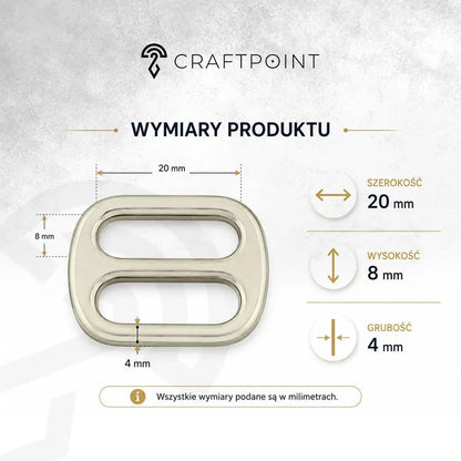 Masywny regulator metalowy – czarny 25 mm – CraftPoint