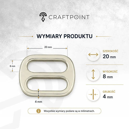 Masywny regulator metalowy – czarny 25 mm – CraftPoint