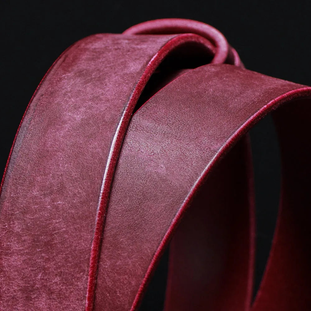 Męski pasek do spodni ze skóry Maya - Green/Bordo – CraftPoint