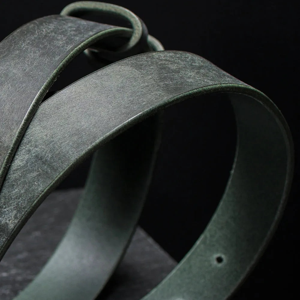 Męski pasek do spodni ze skóry Maya - Green/Bordo – CraftPoint