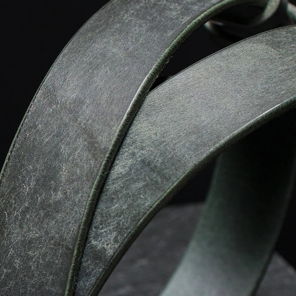 Męski pasek do spodni ze skóry Maya - Green/Bordo – CraftPoint