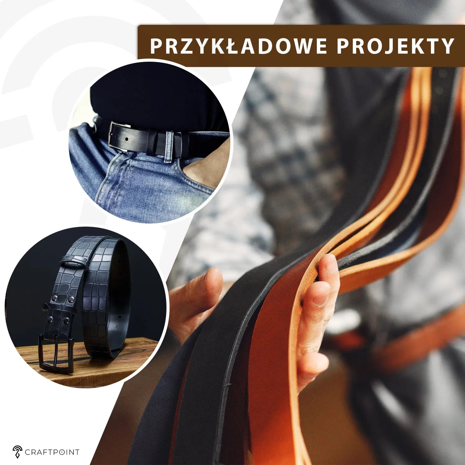 Pas ze skóry naturalnej 3,0-3,5mm, 140cm, 15-80mm - Koniak – CraftPoint