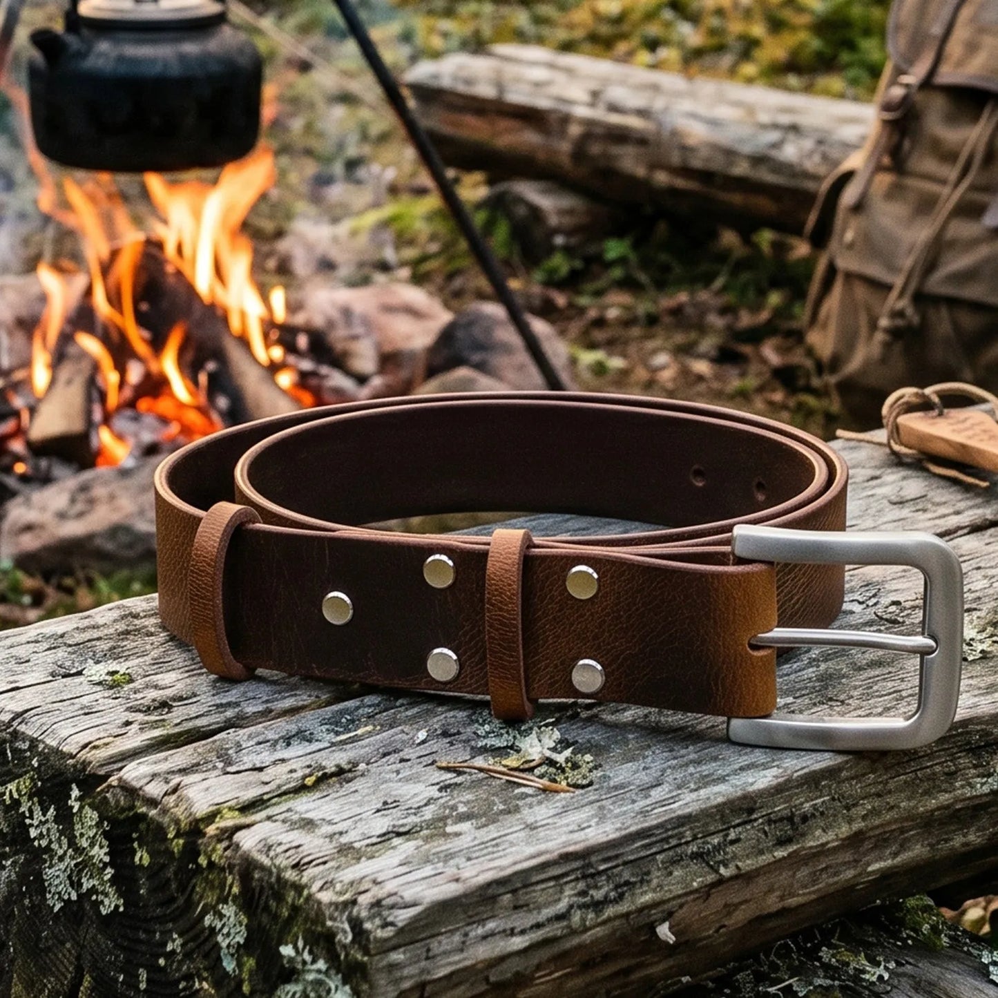 Pasek ze skóry naturalnej Buffalo: model Bushcraft – 3,5-4mm – CraftPoint