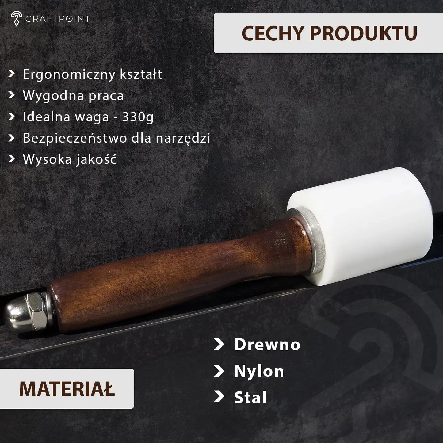 Pobijak do skóry pionowy – CraftPoint