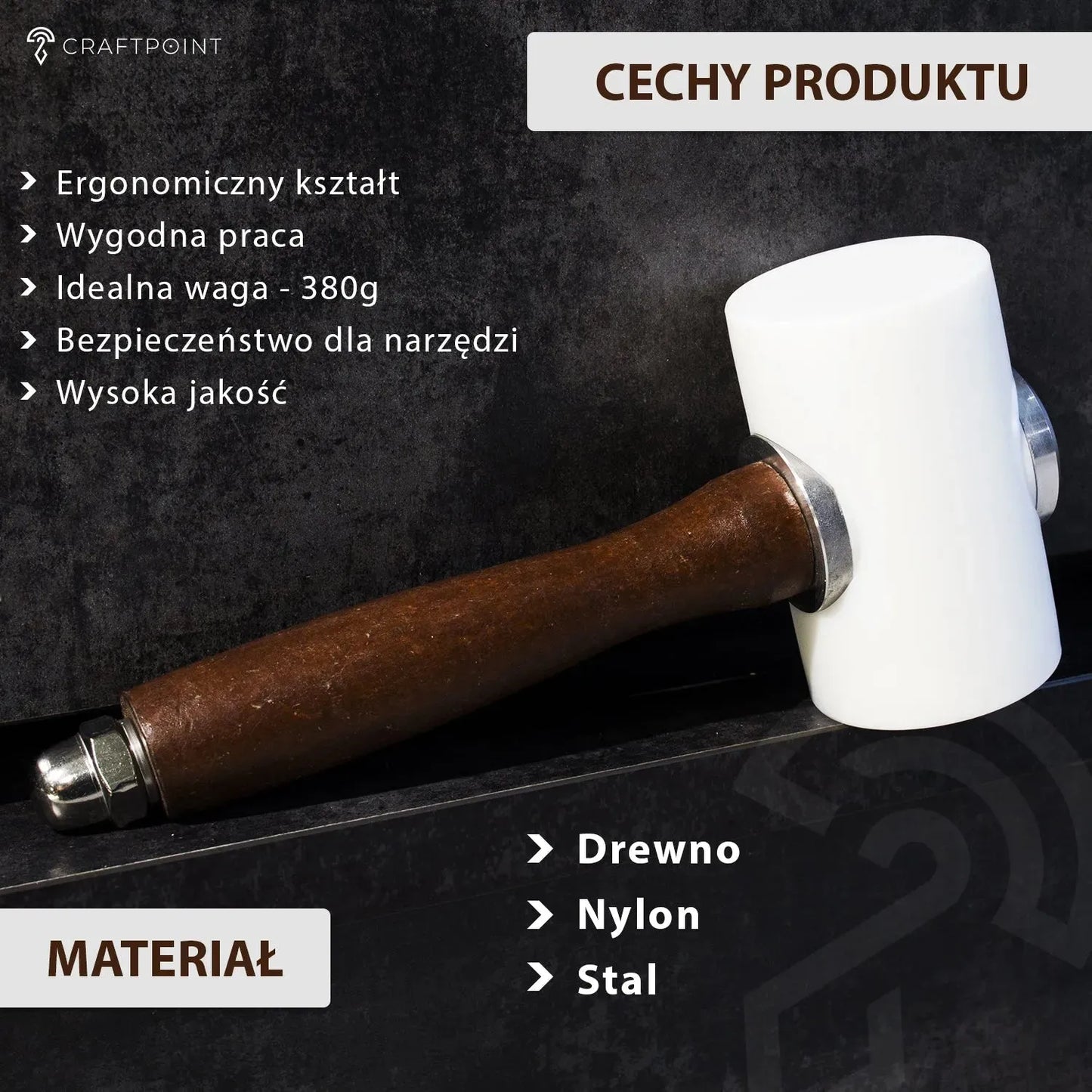 Pobijak do skóry poziomy – CraftPoint