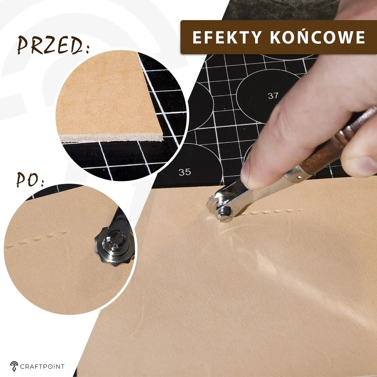 Radełko kaletnicze 4 w 1 - 6mm, 5mm, 4mm, 3mm – CraftPoint