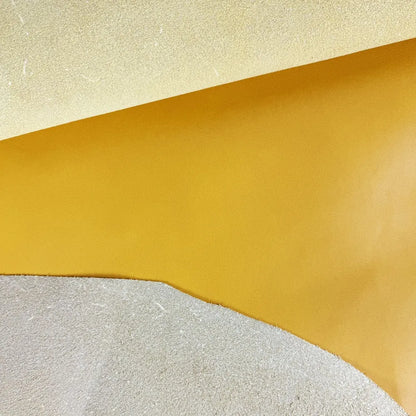 Skóra bydlęca licowa garbowana roślinnie 1.2 mm - Giallo – CraftPoint