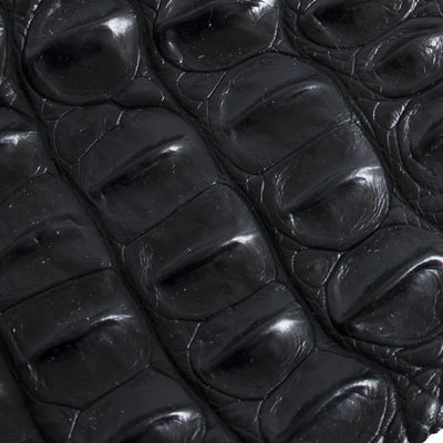 Piele de crocodil - hornback backstrap - neagră – CraftPoint
