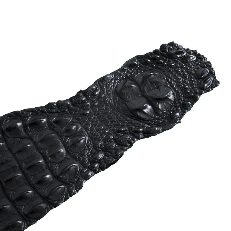 Skóra z krokodyla - hornback backstrap - czarna – CraftPoint