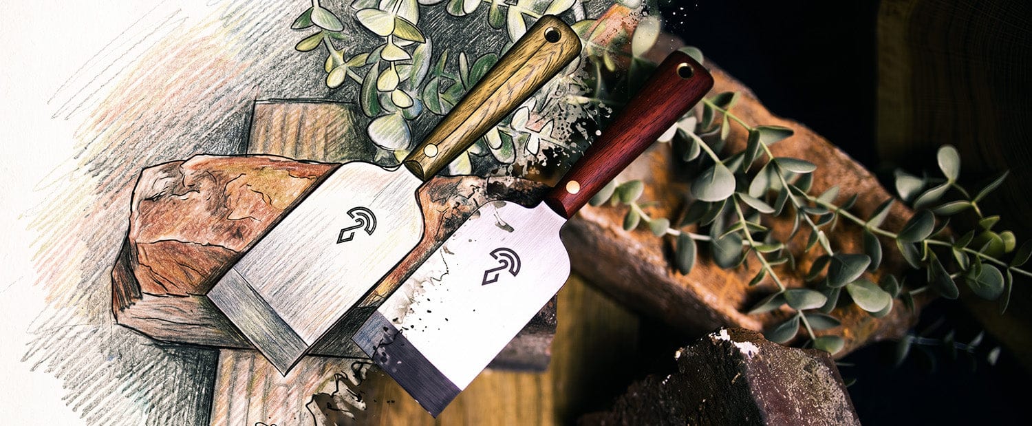 Noże kaletnicze CraftPoint z drewnianymi rękojeściami
