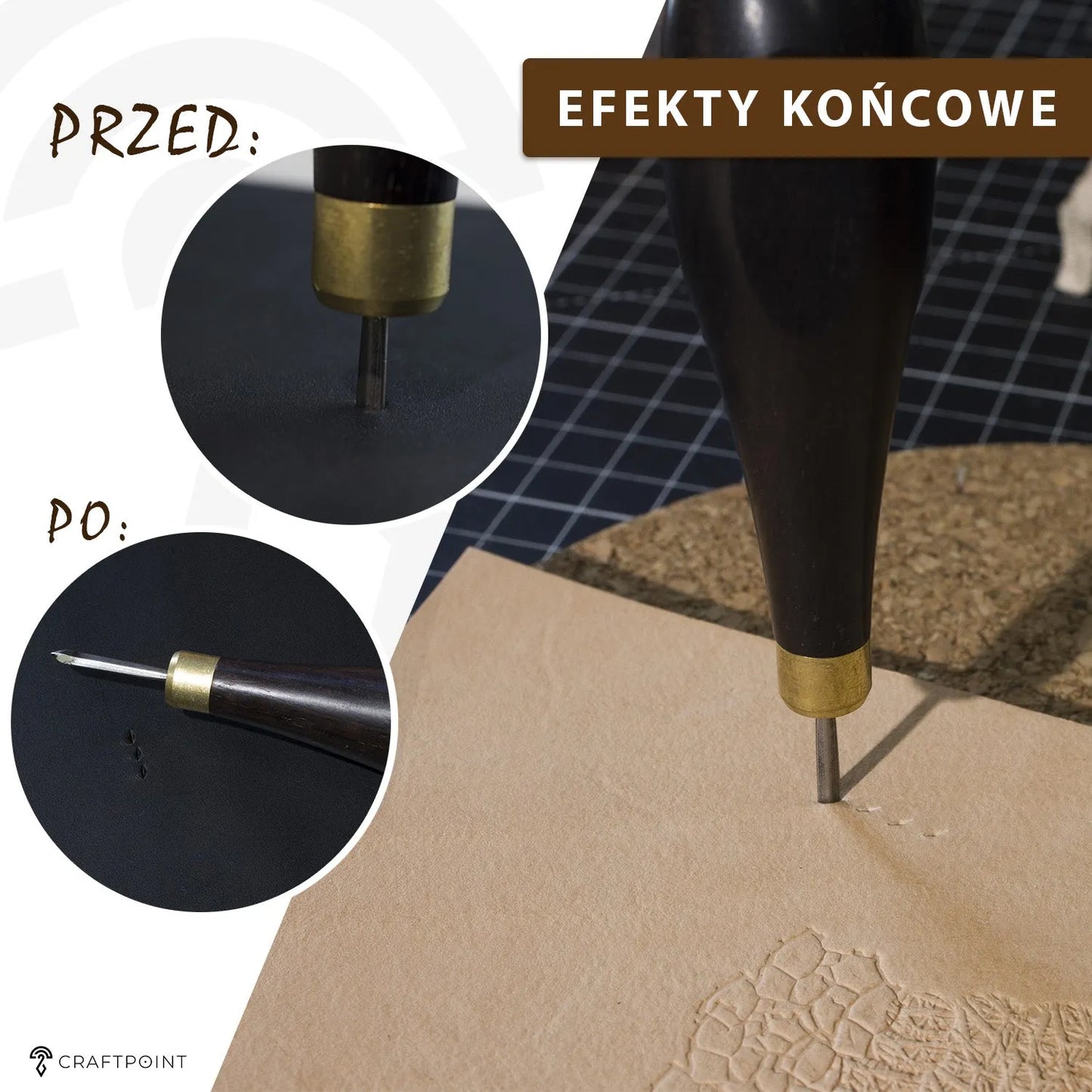 Szydło kaletnicze 3 / 4 / 5 mm – CraftPoint