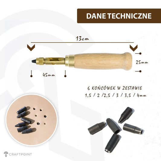 Wybijak uniwersalny 1,5 / 2 /2,5 / 3 / 3,5 / 4mm – CraftPoint