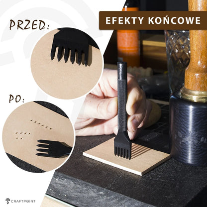 Wybijaki do otworów pod szew 3mm - zestaw 4 sztuk – CraftPoint