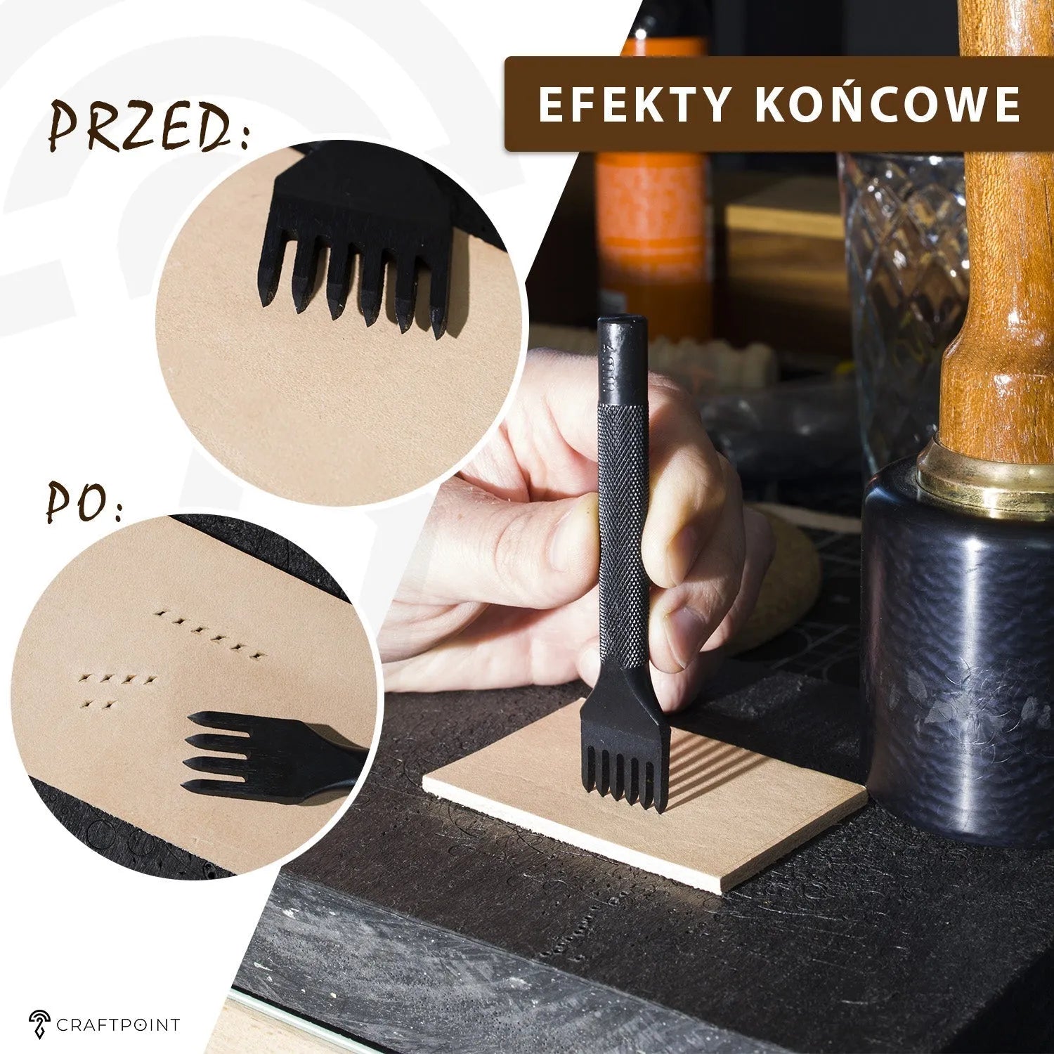 Wybijaki do otworów pod szew 4mm - zestaw 4 sztuk – CraftPoint