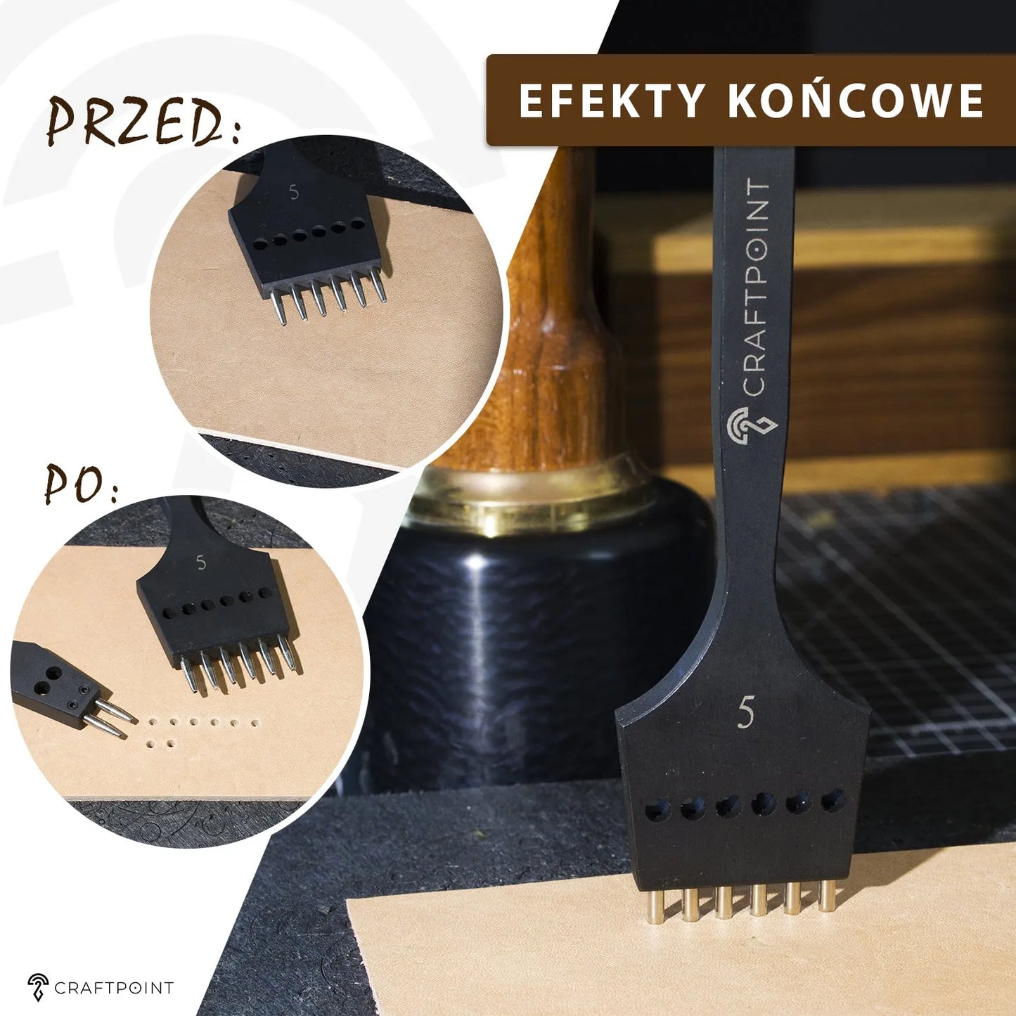 Wybijaki otworów okrągłych 6+2 CraftPoint - 4/5mm – CraftPoint
